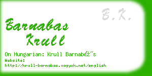 barnabas krull business card